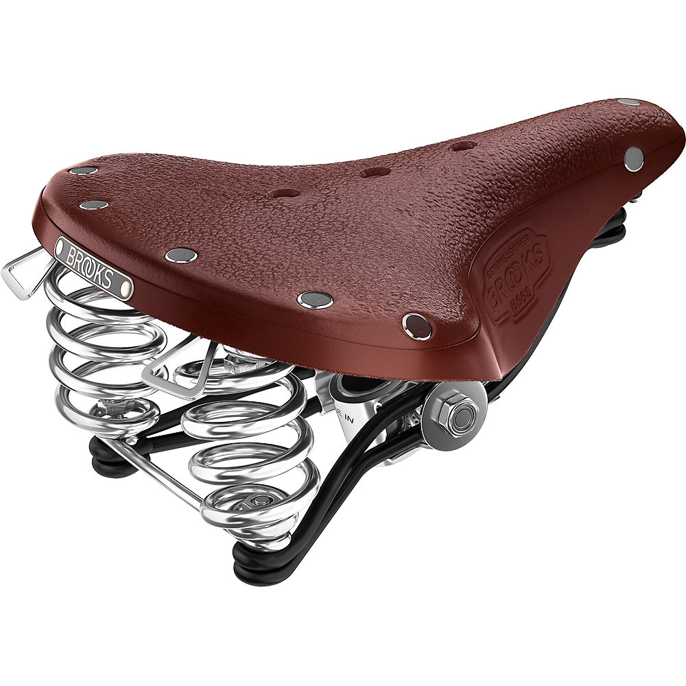 Brooks England B66 Short City-Touring Bike Saddle - Antique Brown - Black, Antique Brown - Black