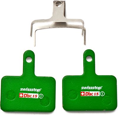 SwissStop Organic Disc Brake Pads - Green 15 - D15 - Shim M5, T6, M3, Green 15