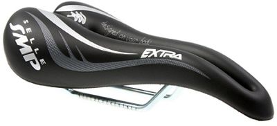 Selle SMP Extra Gel Road Bike Saddle - Black - 140mm Wide, Black