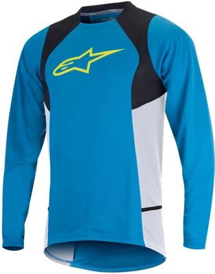 Maglia Manica Lunga Drop 2 - Alpinestars 2017 - blu - giallo - XXL, blu - giallo