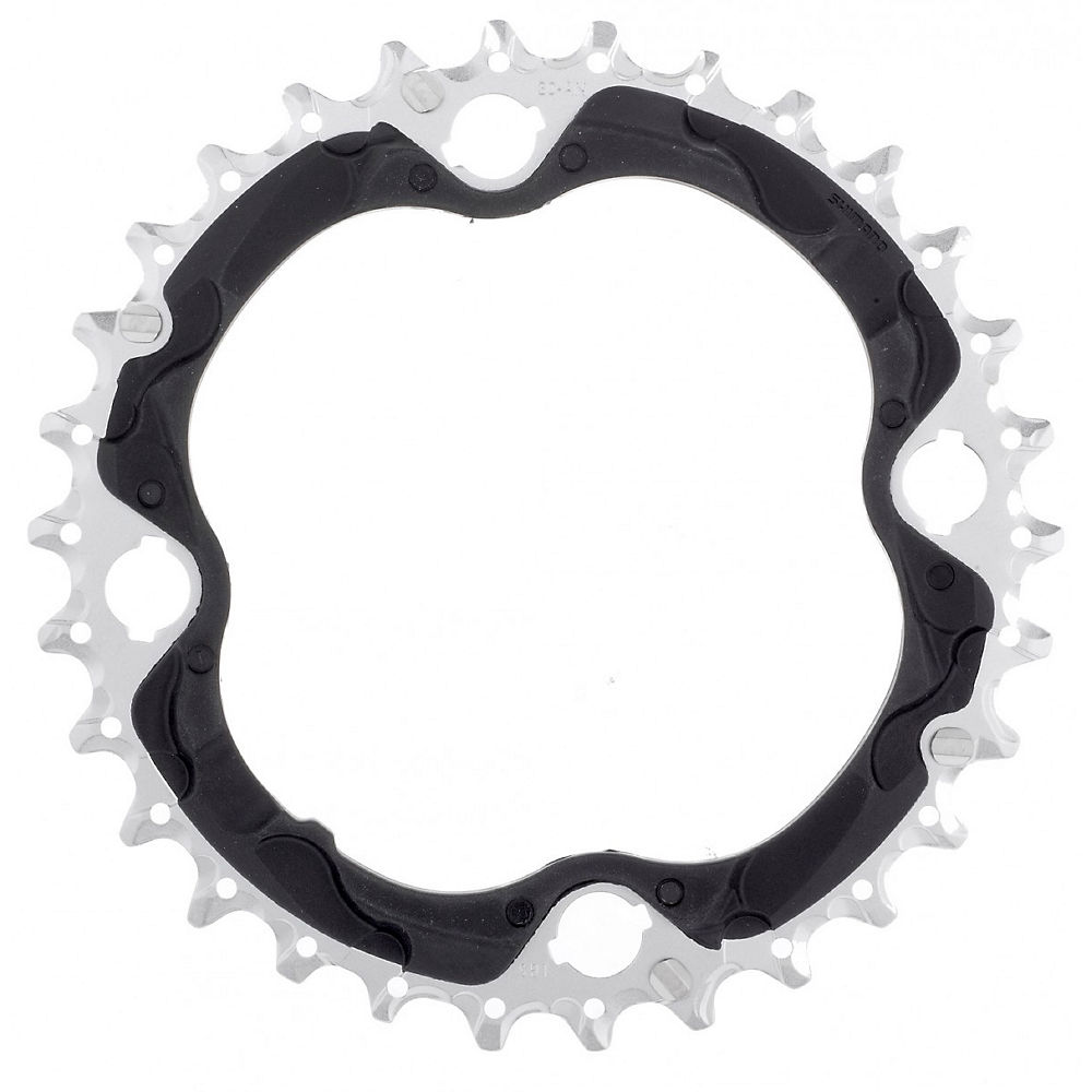 Triple Plateau Shimano XT FCM782 10 vitesses - Noir argenté - 96mm