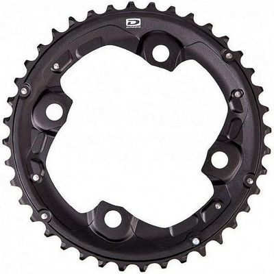 Shimano Deore FCM615 10 Speed Double Chainrings - Black - AM Type - For 38.24t, Black