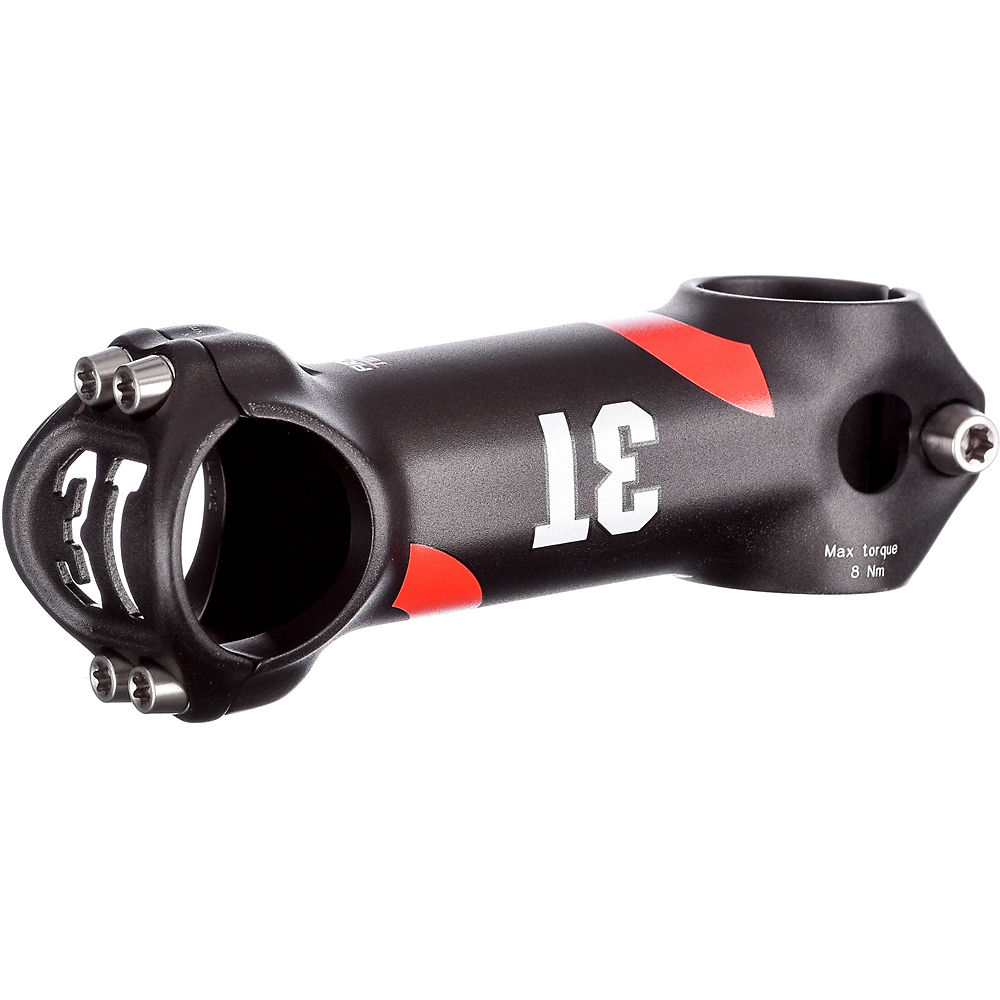 Potence de route 3T Arx II Team Stealth (alliage) - Noir - Rouge - 1.1/8, Noir - Rouge