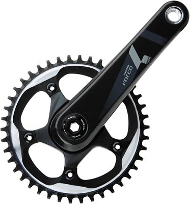 SRAM Force 1 1x11 Speed Cyclocross Chainset - Black - GXP}, Black
