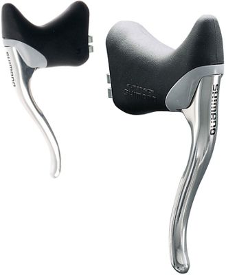 Shimano R400 Road Bike Brake Levers - Silver - Pair, Silver