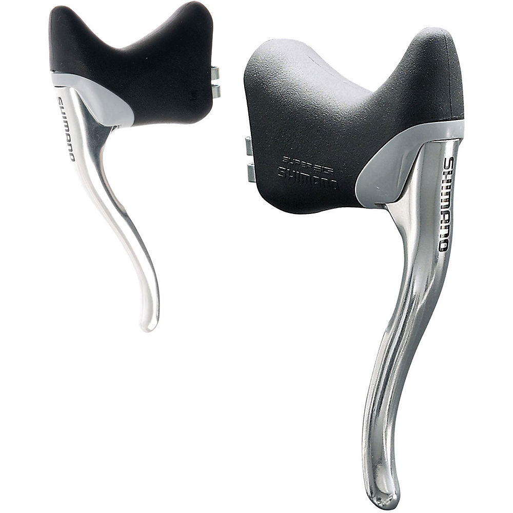 Shimano R400 Road Bike Brake Levers - Silver - Pair}, Silver