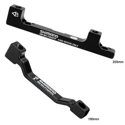 Shimano Front Disc Mount Adaptor (Post to Post) - Black - 180mm Rotor - Post Mount 160 Fork, Black