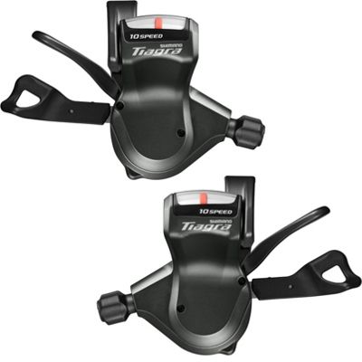 Shimano Tiagra 4703 10 Speed Flat Bar Shifter Se - Black - Pair}, Black