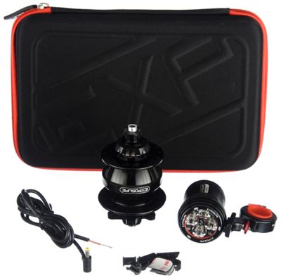 Lumière avant Exposure Revo Pack Dynamo 32 rayons - Black - Disc Brake Hub