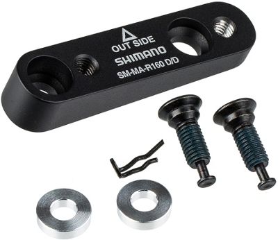 Shimano Rear Mount  Flat to Flat Road Adaptor - Black - 160mm, Black