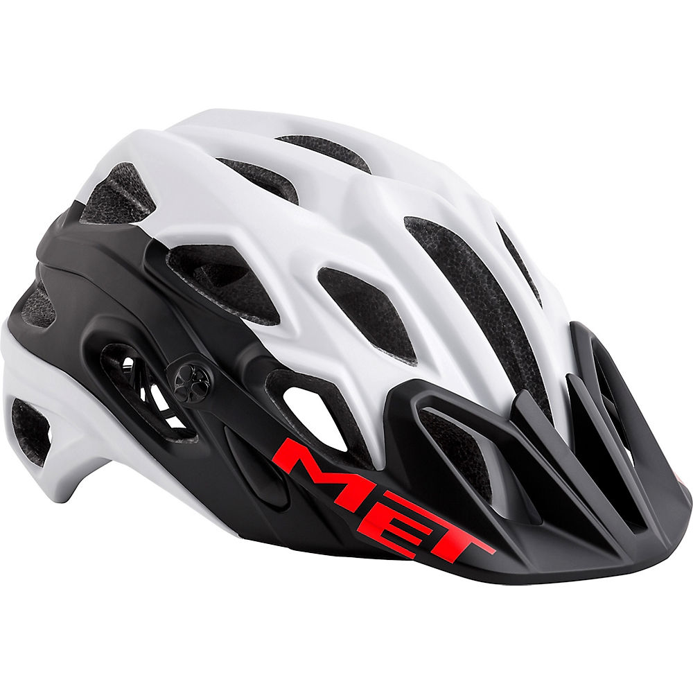 MET Lupo Helmet – White-Black-Red, White-Black-Red