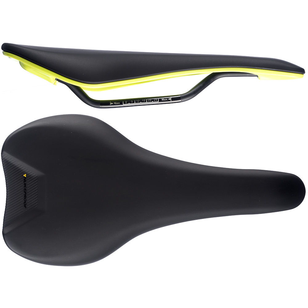 Selle Nukeproof Vector DH Comp Cro-Mo - Noir - Vert - 142mm Wide, Noir - Vert