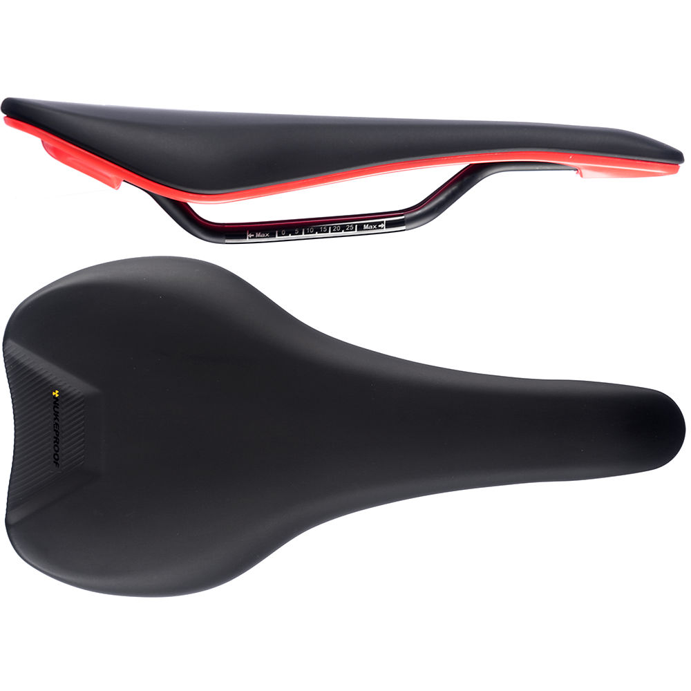 Selle Nukeproof Vector DH Comp Cro-Mo - Noir - Rouge - 142mm Wide, Noir - Rouge