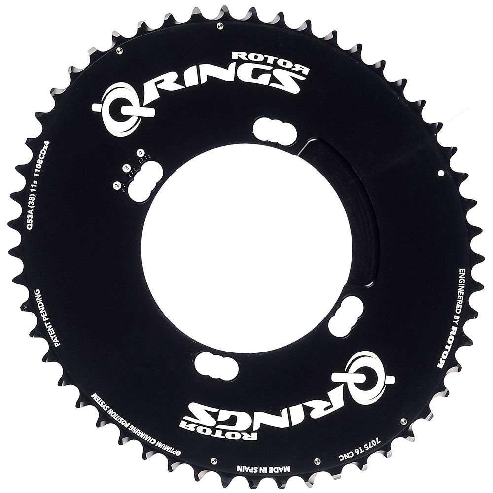 Plateau Rotor Q-Ring Shimano Oval Aero Route - Noir - 110mm, Noir