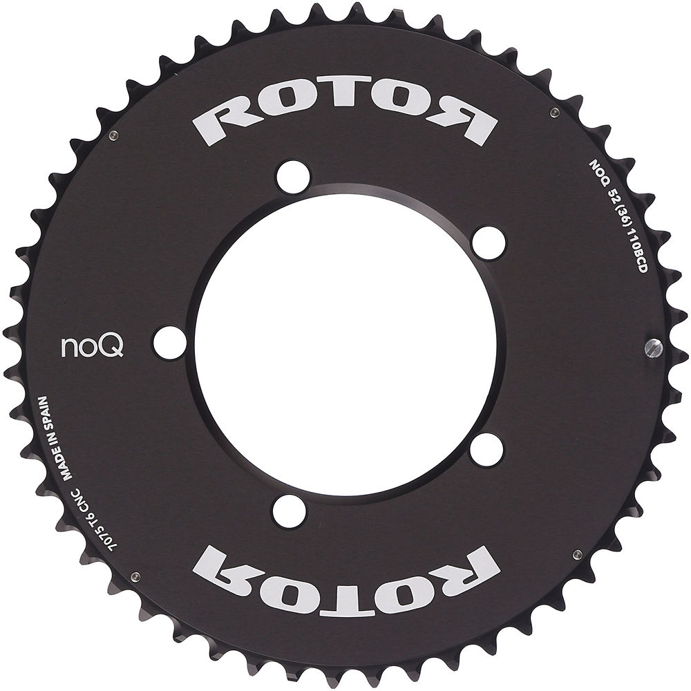 Plateau route Rotor NoQ Round Aero - Noir - 110mm, Noir