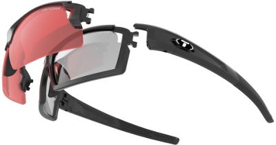 Tifosi Eyewear Pro Escalate F-H Glasses Matte Fototec - Foto Smoke Full and Red Foto Smoke Half, Foto Smoke Full and Red Foto Smoke Half