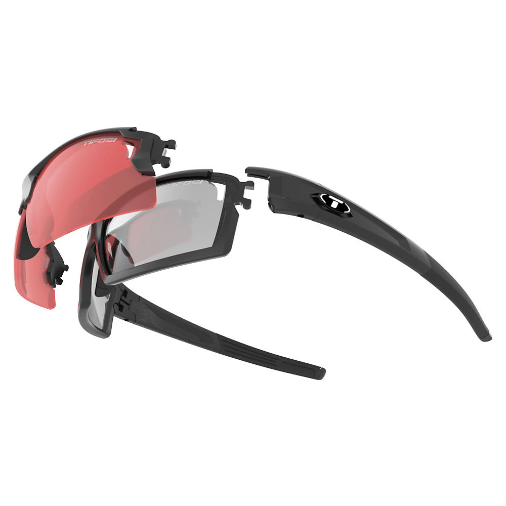 Tifosi Eyewear Pro Escalate F-H Glasses Matte Fototec - Foto Smoke Full and Red Foto Smoke Half, Foto Smoke Full and Red Foto Smoke Half