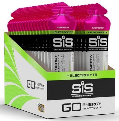 Science In Sport Go Energy + Electrolyte Gels 30 x 60ml - Raspberry, Raspberry