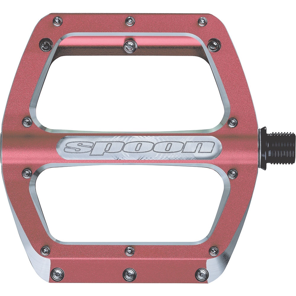 Spank Spoon Flat Pedals - Red - Small - 90mm}, Red
