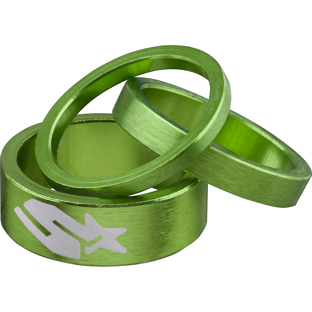 Spank Headset Spacers Kit - Emerald Green - 1.1/8", Emerald Green
