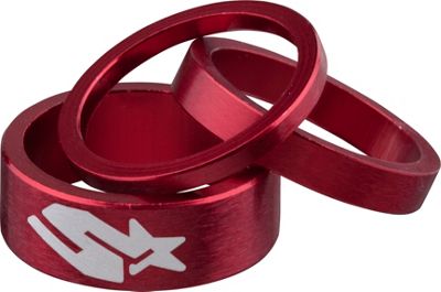 Spank Headset Spacers Kit - Red - 1.1/8", Red