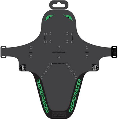RapidRacerProducts EnduroGuard Front Mudguard - Black - Green - Large}, Black - Green