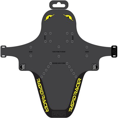 RapidRacerProducts EnduroGuard Front Mudguard - Black - Yellow - Large}, Black - Yellow