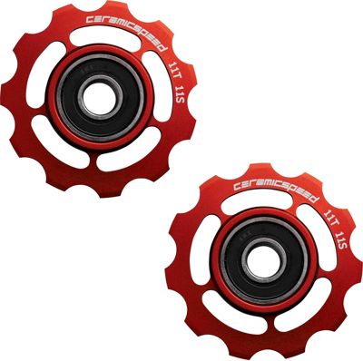 CeramicSpeed Rear Derailleur Pulley Wheels - Red - SRAM}, Red