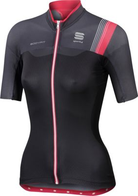 Maglia Donna Sportful BodyFit Pro - nero - antracite - rosa corallo, nero - antracite - rosa corallo