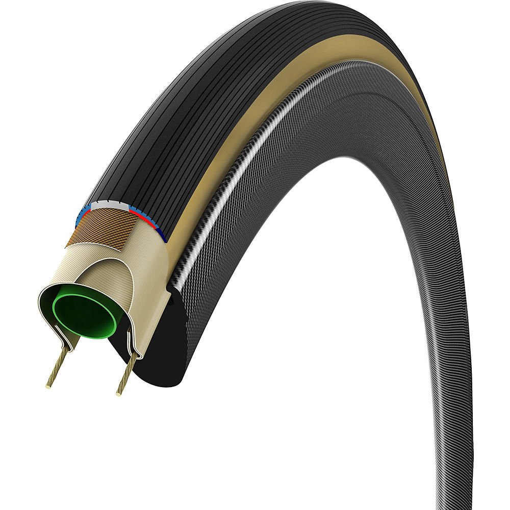 Image of Vittoria Corsa G+ Road Tyre - Black - Tan - Folding Bead, Black - Tan