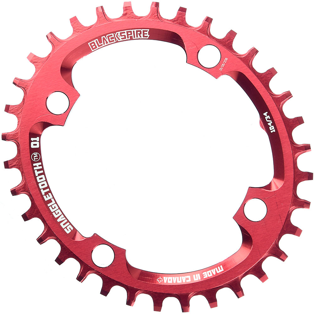 Blackspire Snaggletooth Narrow Wide Oval Chainring - Red - 4-Bolt, Red