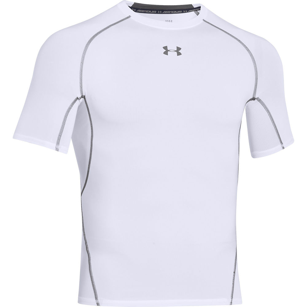 Maillot Under Armour Heatgear - Blanc - Graphite, Blanc - Graphite