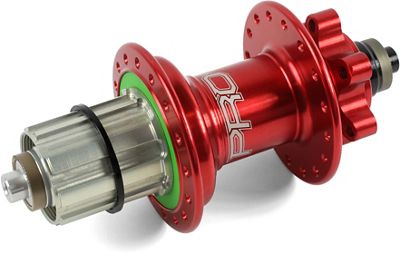 Hope Pro 4 MTB Quick Release Rear Hub - Red - 28h - 135mm x QR Axle, Red