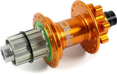 Hope Pro 4 Mountain Bike Rear Hub - Orange - 28h - 142mm x 12mm Axle, Orange