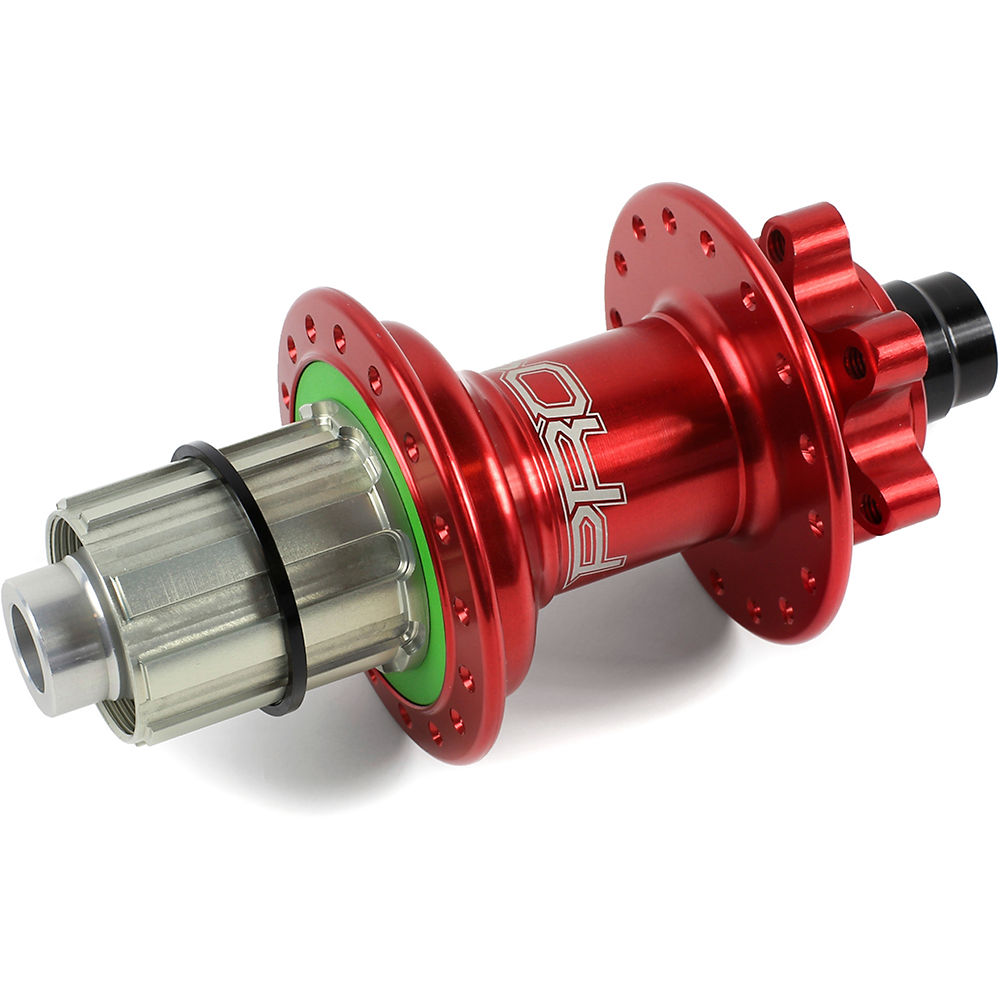 Image of Hope Pro 4 Mountain Bike Rear Hub - Red - 32h - 142mm x 12mm Axle, Red