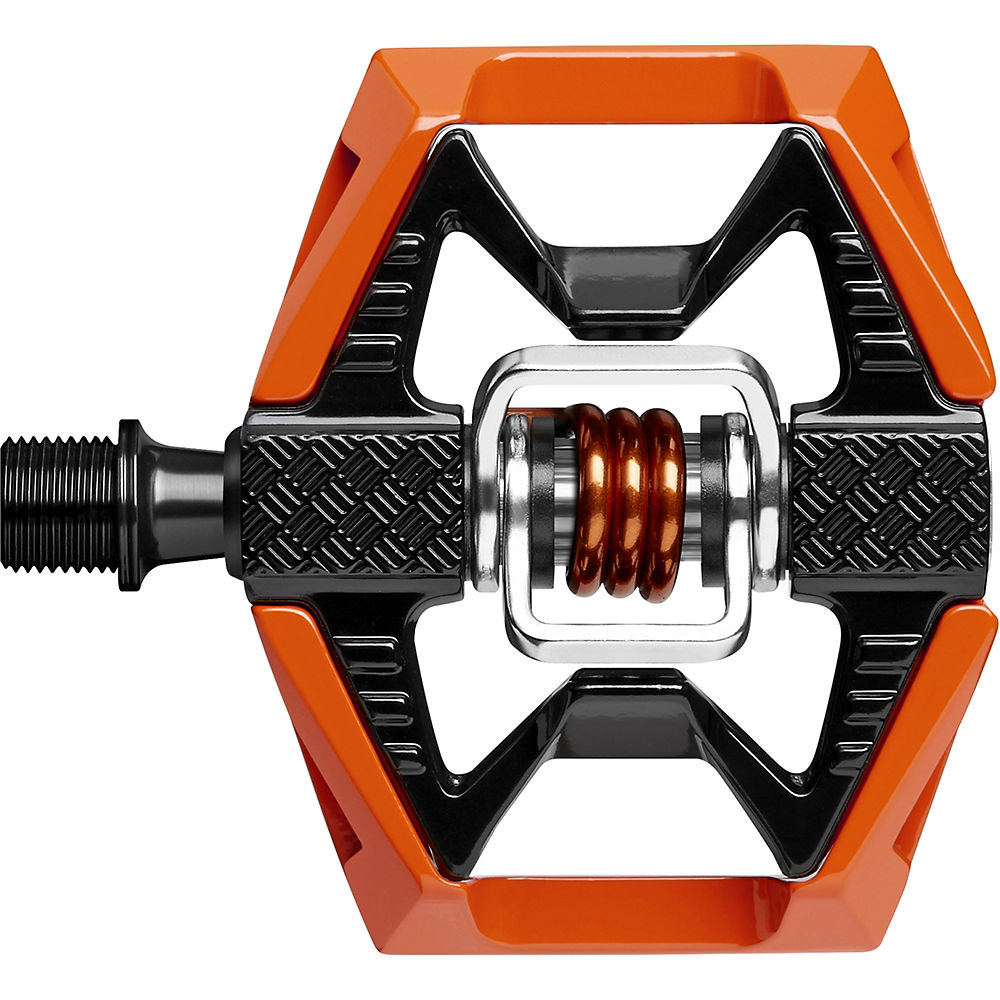 Pédales crankbrothers Double Shot - Orange - Noir - Rouge, Orange - Noir - Rouge