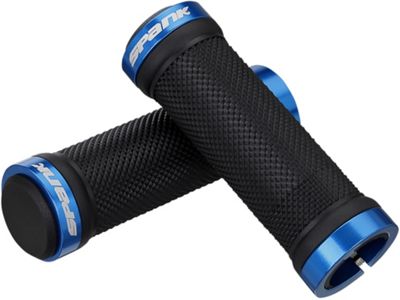 Spank Spoon Grom Kids Bike Grips - Black - Blue - 100mm}, Black - Blue