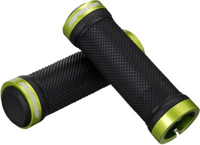 Spank Spoon Grom Kids Bike Grips - Black - Green - 100mm}, Black - Green