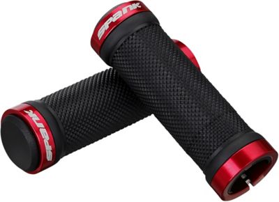 Spank Spoon Grom Kids Bike Grips - Black - Red - 100mm}, Black - Red