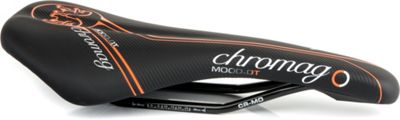 Selle Chromag Mood DT - Noir - Tight Orange - 135mm Wide, Noir - Tight Orange