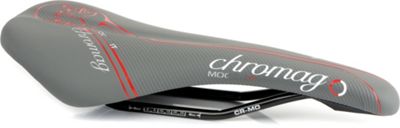 Chromag Mood DT Saddle - Grey - Red - 135mm Wide, Grey - Red