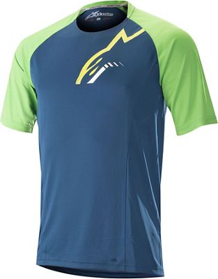 Maglia Alpinestars Trailstar Maniche Corte  - Blu/Verde - XXL, Blu/Verde