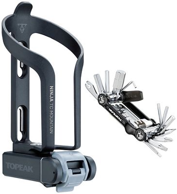 Porte-bidon et multi-outils Topeak Ninja Mountain - Noir, Noir