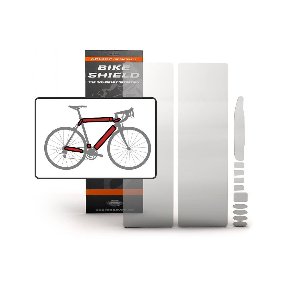 Bike Shield Full Pack Oversize Frame Protection Set - Clear - 10 Piece Set, Clear