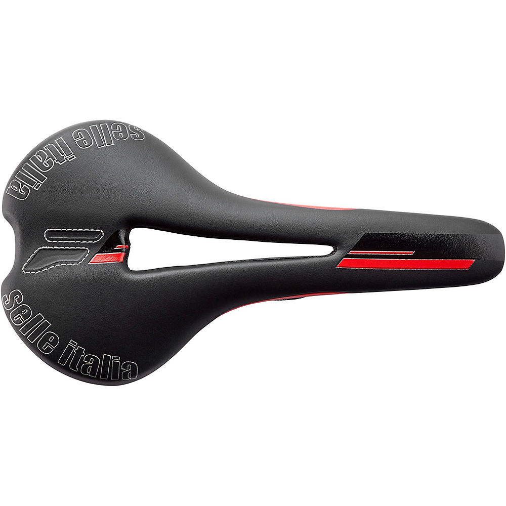 Selle Italia Flite Flow Saddle - Manganese - Noir/Rouge, Noir/Rouge