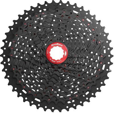 SunRace MX8 11 Speed Shimano - SRAM MTB Cassette - Black - Chrome - 11-46t}, Black - Chrome