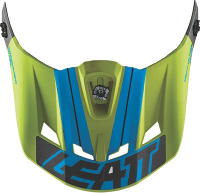 Leatt Replacement Visor - DBX 5.0 Helmet 2017 - Lime - Blue V12 - XS/S}, Lime - Blue V12