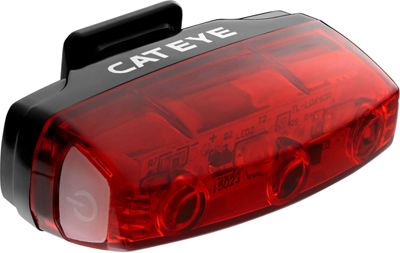 Cateye Rapid Micro USB Rechargeable Rear Light - Black - 15 Lumen}, Black