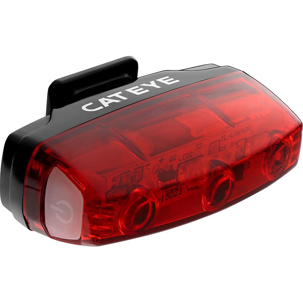 Cateye Rapid Micro USB Rechargeable Rear Light - Black - 15 Lumen}, Black