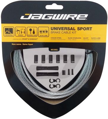 Jagwire Universal Sport Brake Cable Kit - Braided White, Braided White
